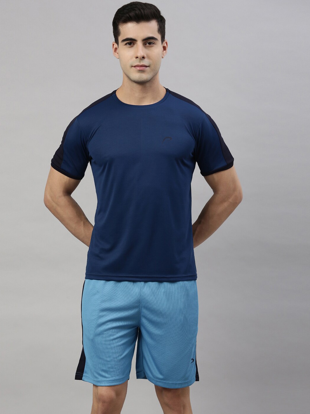 

Proline Round Neck Mid-Rise T-shirt & Shorts TracksuitTracksuit, Blue