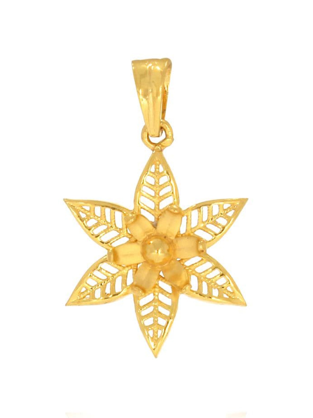 

SENCO 6 Star Floral 22KT Gold Pendant -1.9gm