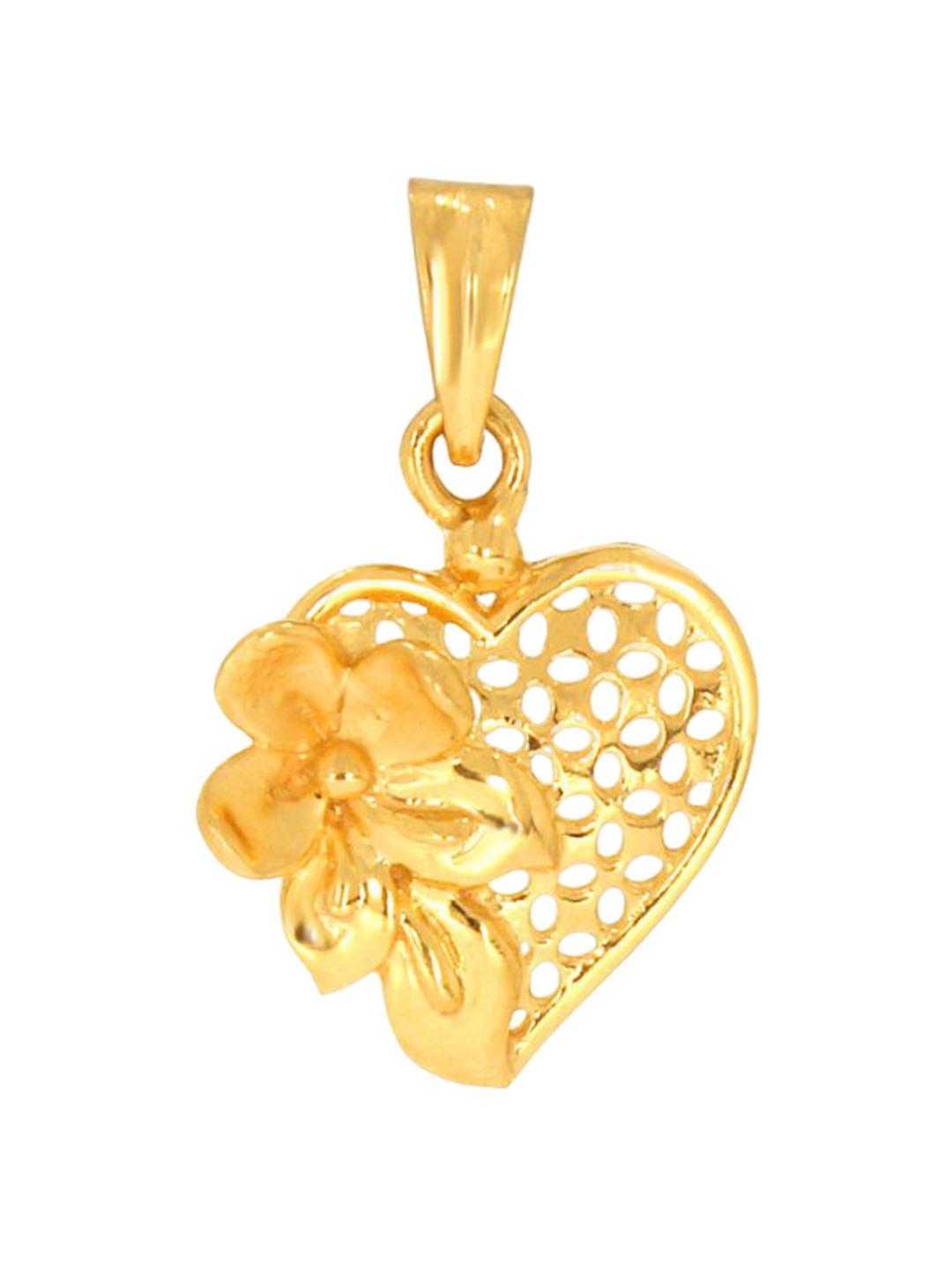 

SENCO Flower Love 22KT Gold Pendant-2.7gm, Yellow