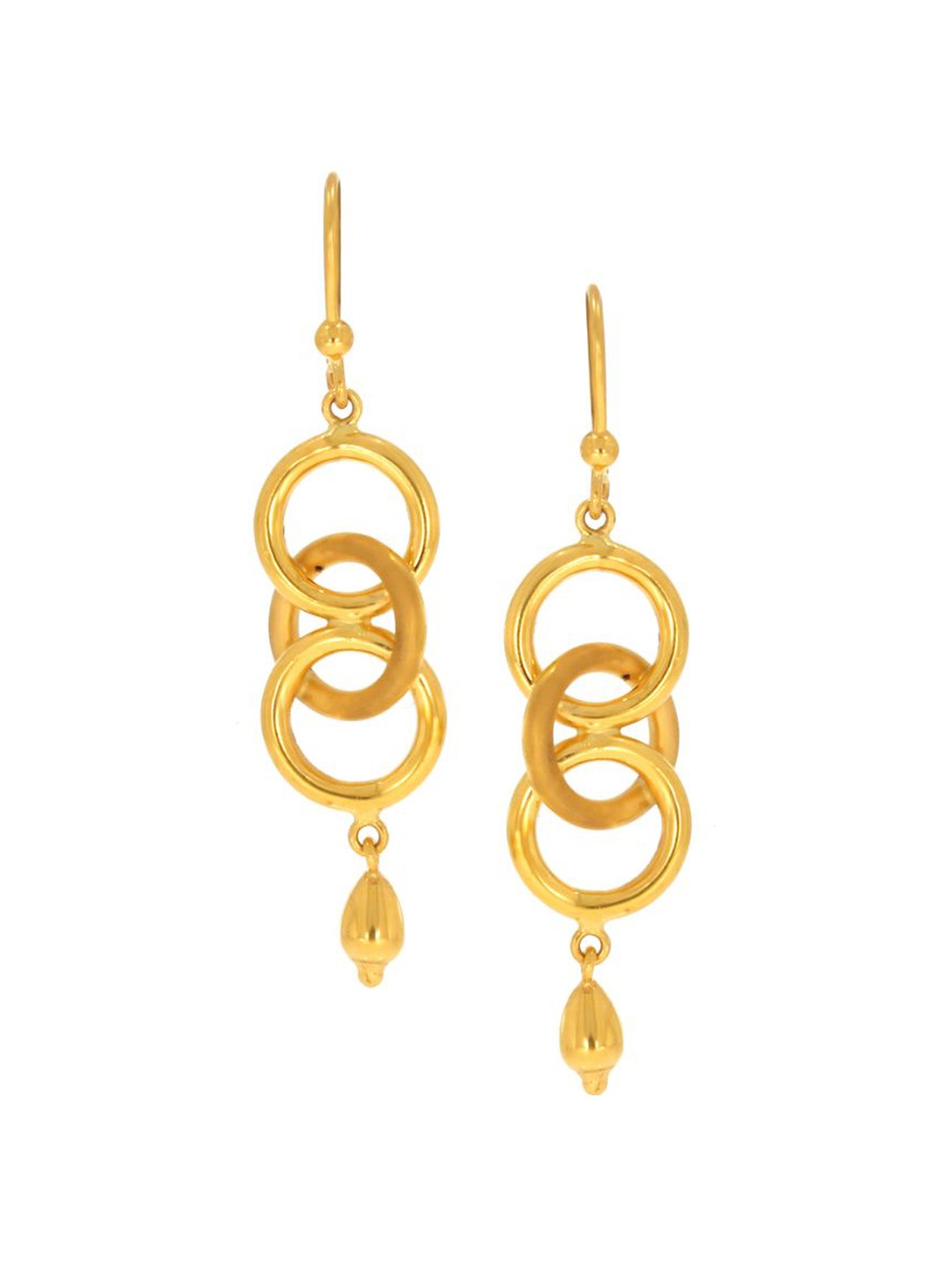 

SENCO Sunhera Knotty Relation 22KT Gold Drop Earrings-4.4gm, Yellow