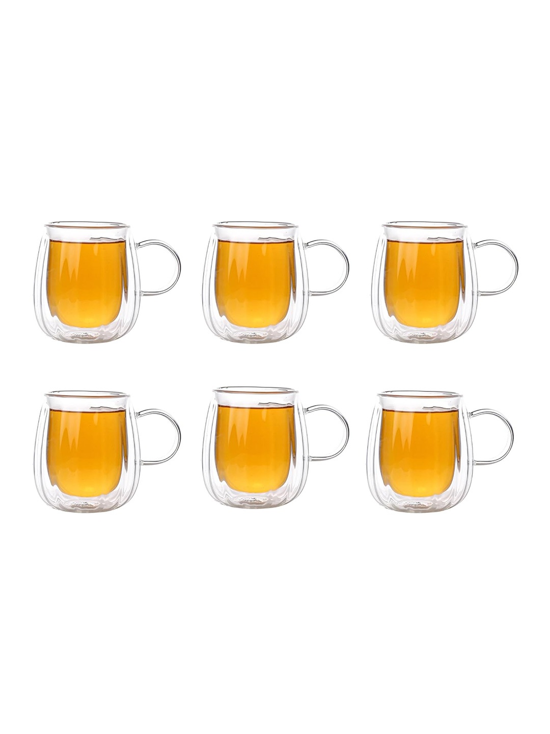 

Femora 6 Pieces Transparent Glass Mugs 250ml Each