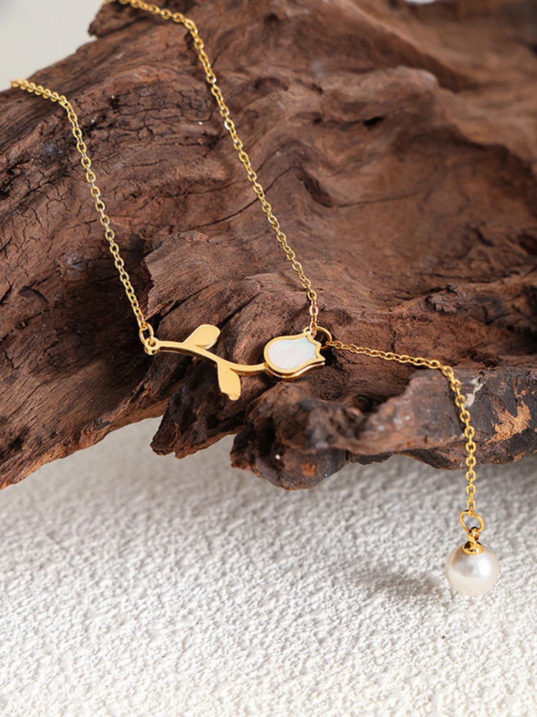 

MYKI Gold-Plated CZ Studded Pendant