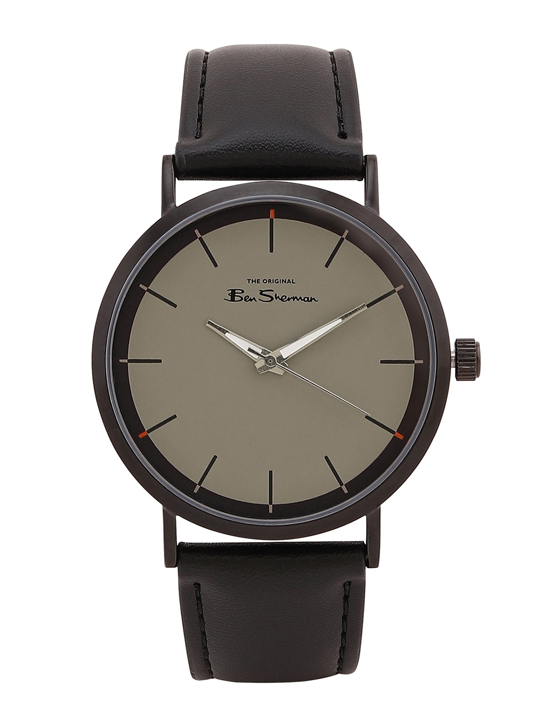 

BEN SHERMAN Men Dial & Leather Bracelet Style Straps Analogue Watch BS091B, Grey