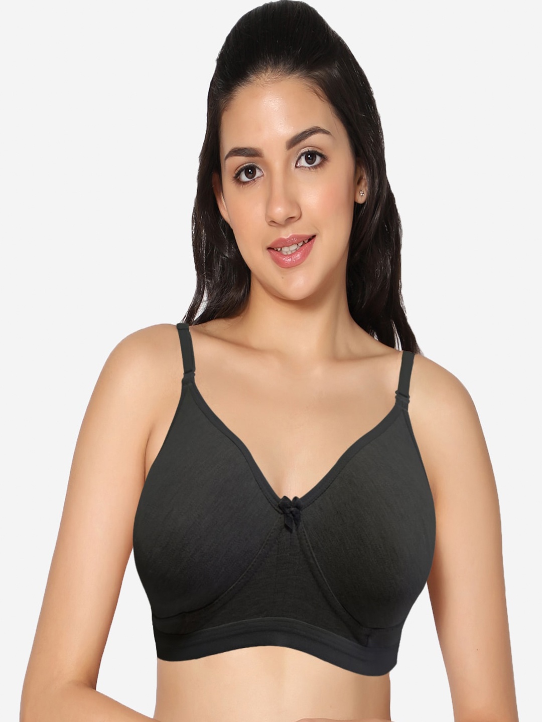 

In Care Full Coverage Pure Cotton T-Shirt Bra With All Day Comfort, Black