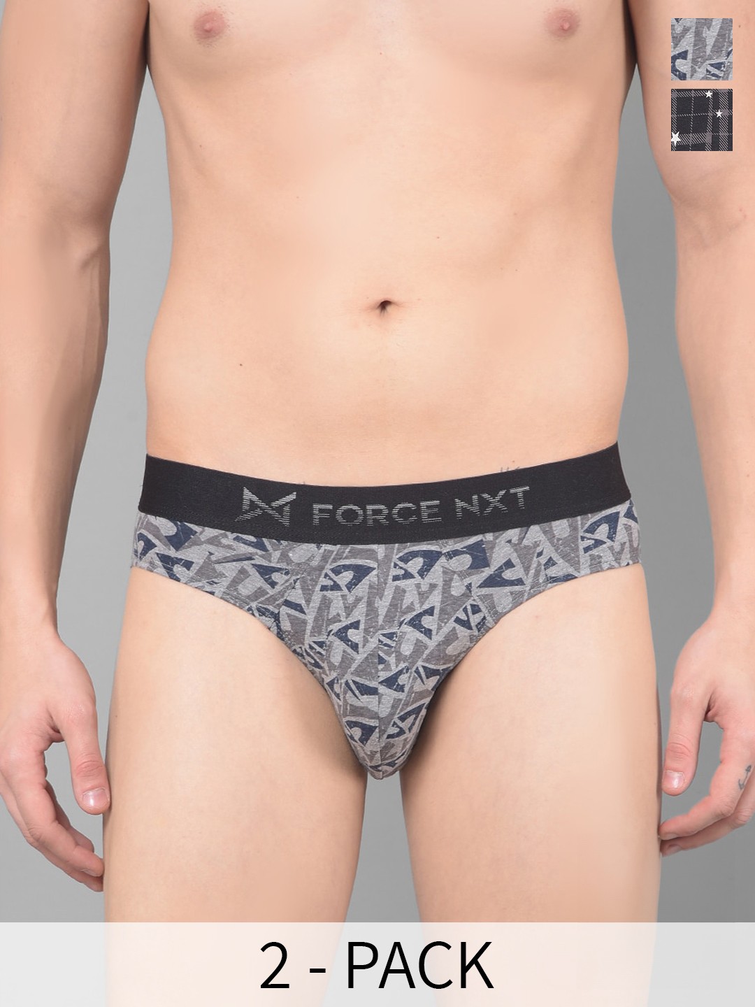 

Force NXT Pack Of 2 Assorted Anti Microbial Basic Briefs MNFL-35P-ASST-C2-PO2