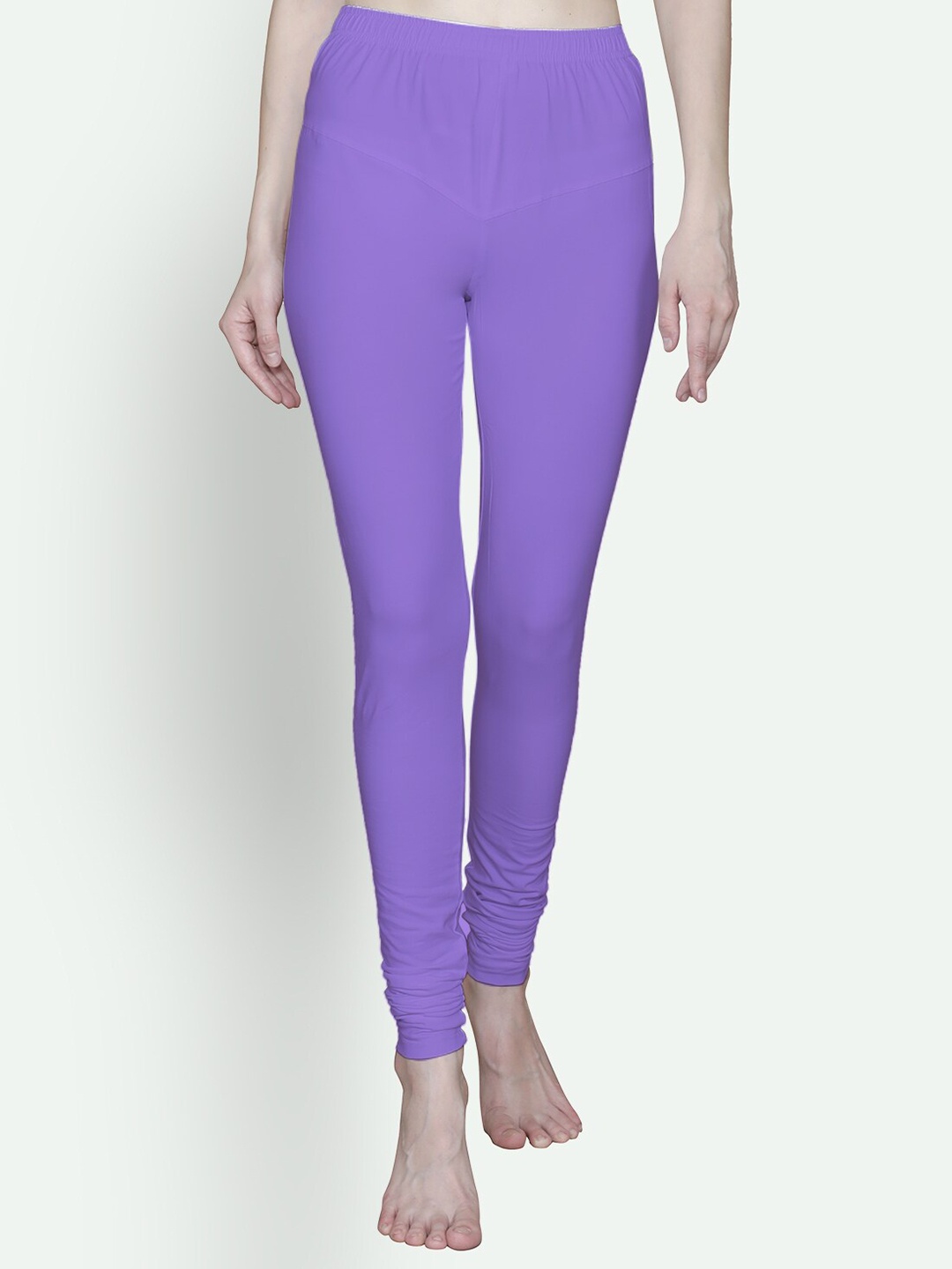 

T.T. Bio Washed Ultra Soft Churidar Length Leggings, Lavender