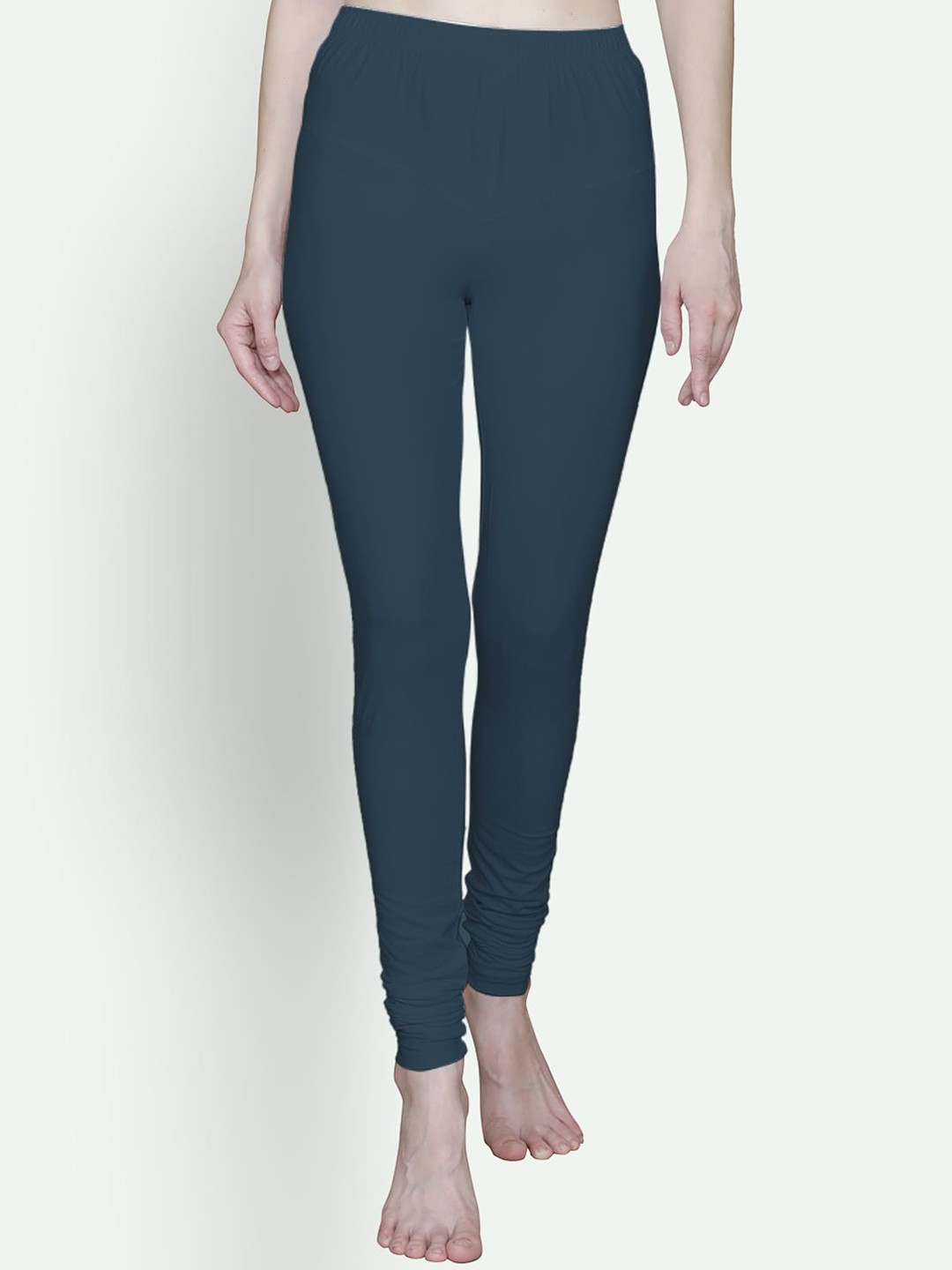 

T.T. Bio Washed Ultra Soft Churidar Length Leggings, Grey