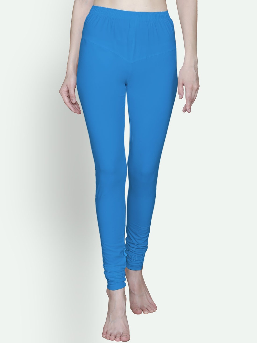 

T.T. Bio Wash Churidar Length Leggings, Blue