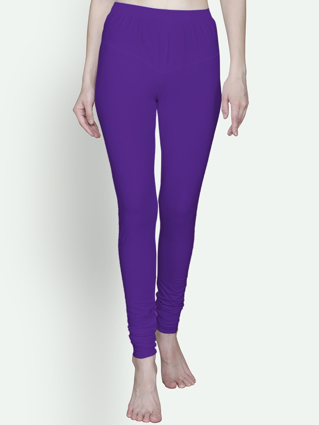 

T.T. Bio Wash Churidar Length Leggings, Purple