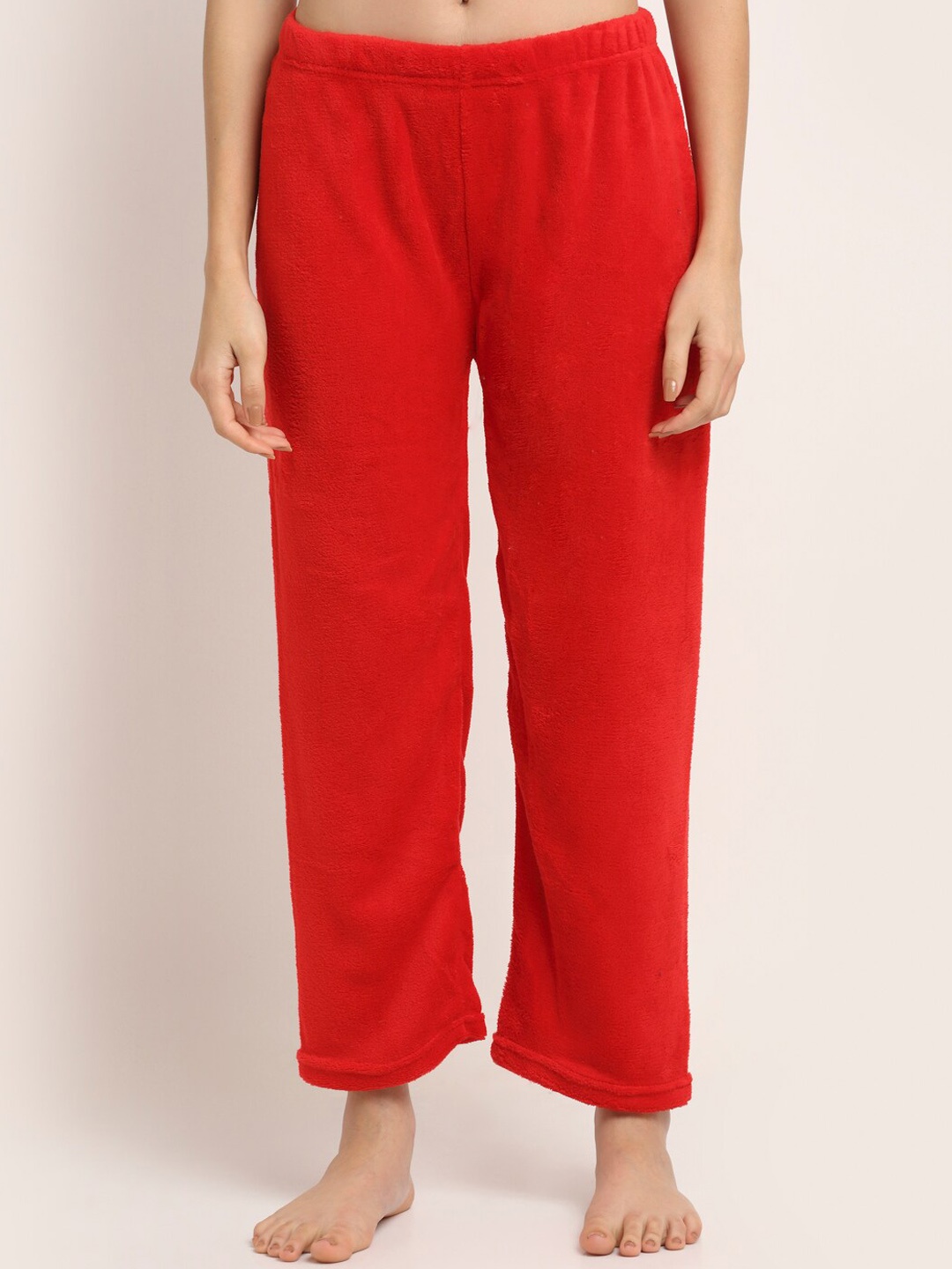 

NEUDIS Women Fleece Lounge Pants, Red