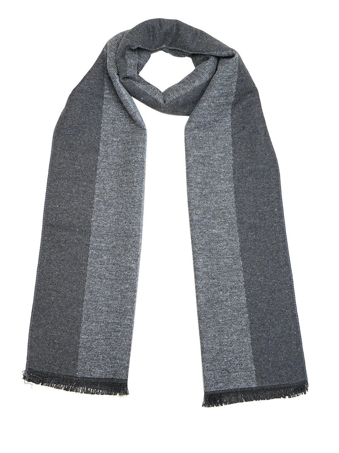 

LOOM LEGACY Self Designed Acrylic Woolen Mufflers, Grey