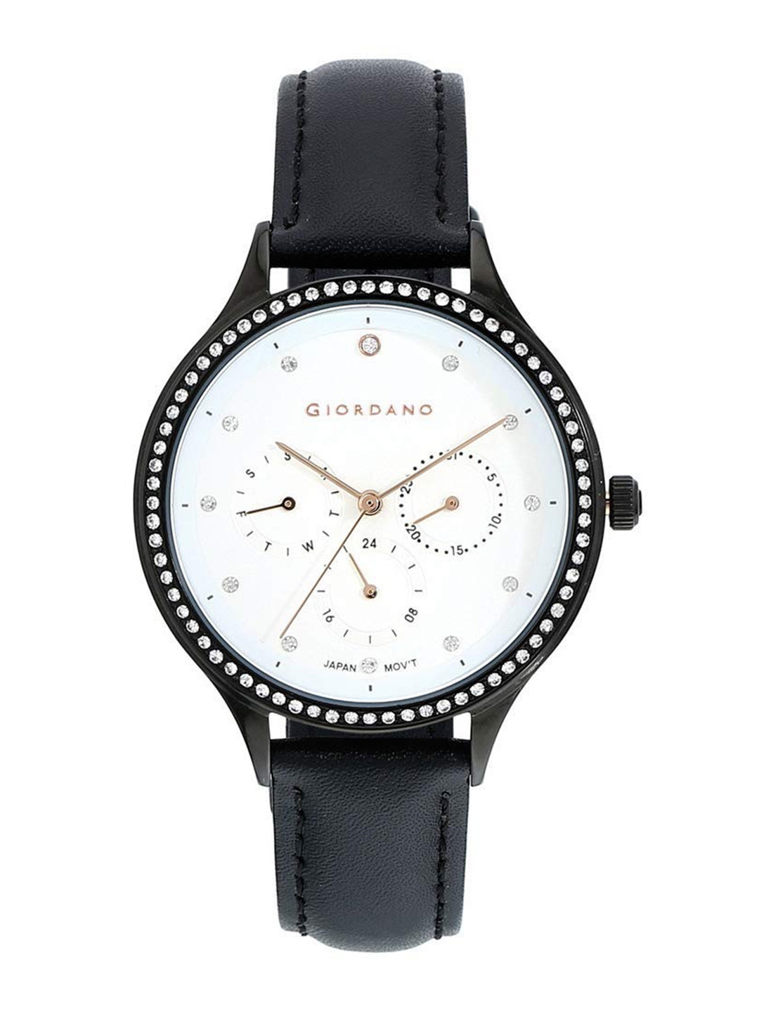 

GIORDANO Women Leather Straps Analogue Watch GD-2029-02, White