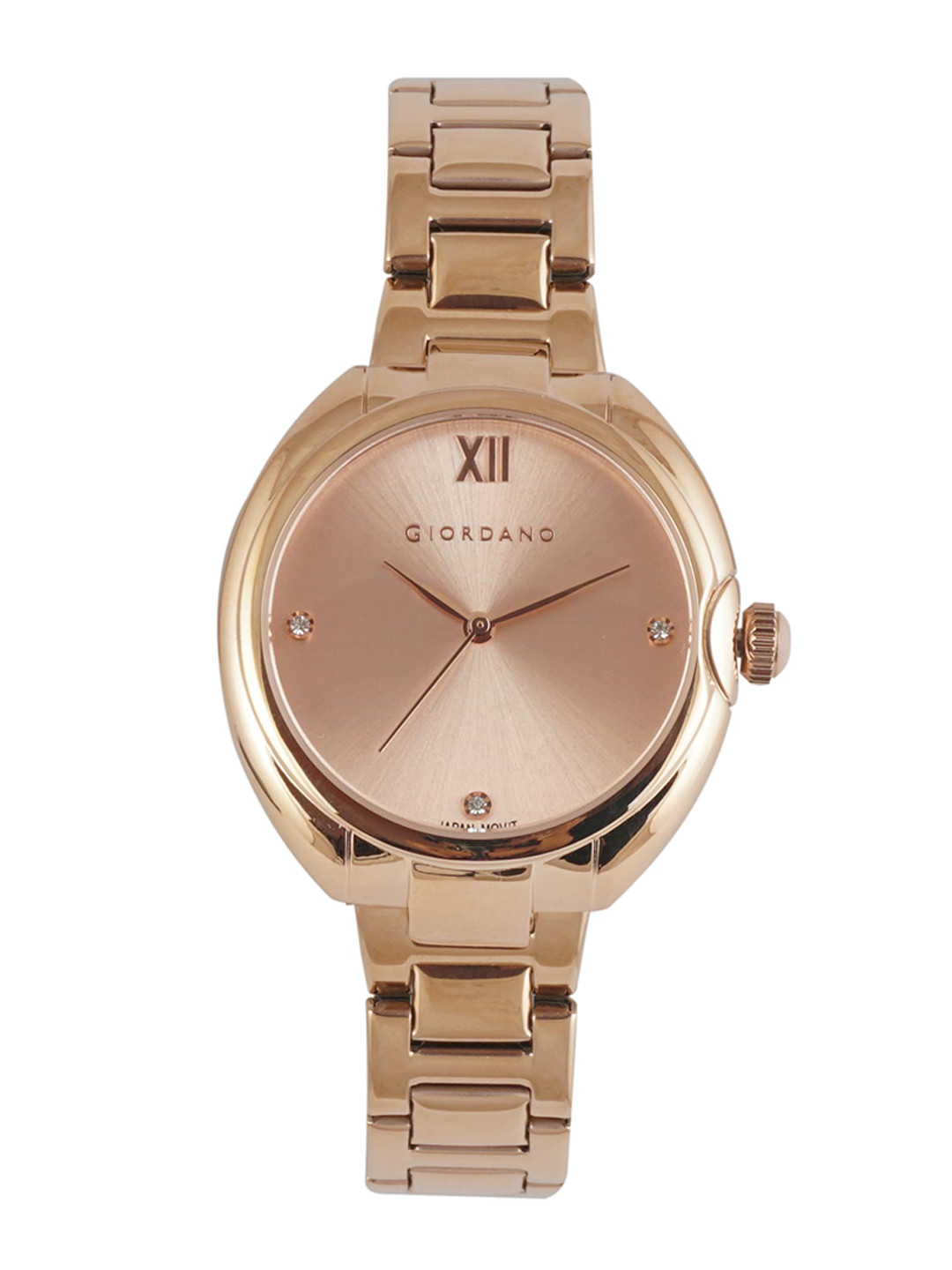 

GIORDANO Women Dial & Bracelet Style Straps Analogue Watch GD-2099-11, Rose gold