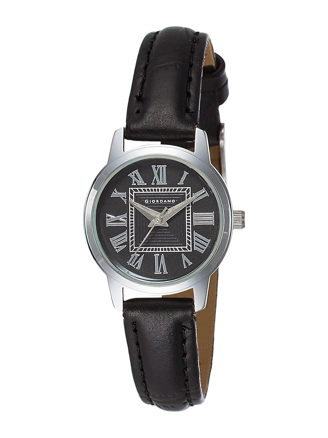 

GIORDANO Women Leather Textured Straps Analogue Watch Grande Ladies Black