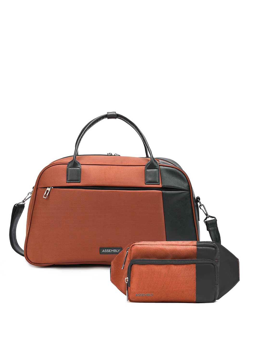

Assembly ColourBlocked Duffle Bag With Fanny Bag, Rust