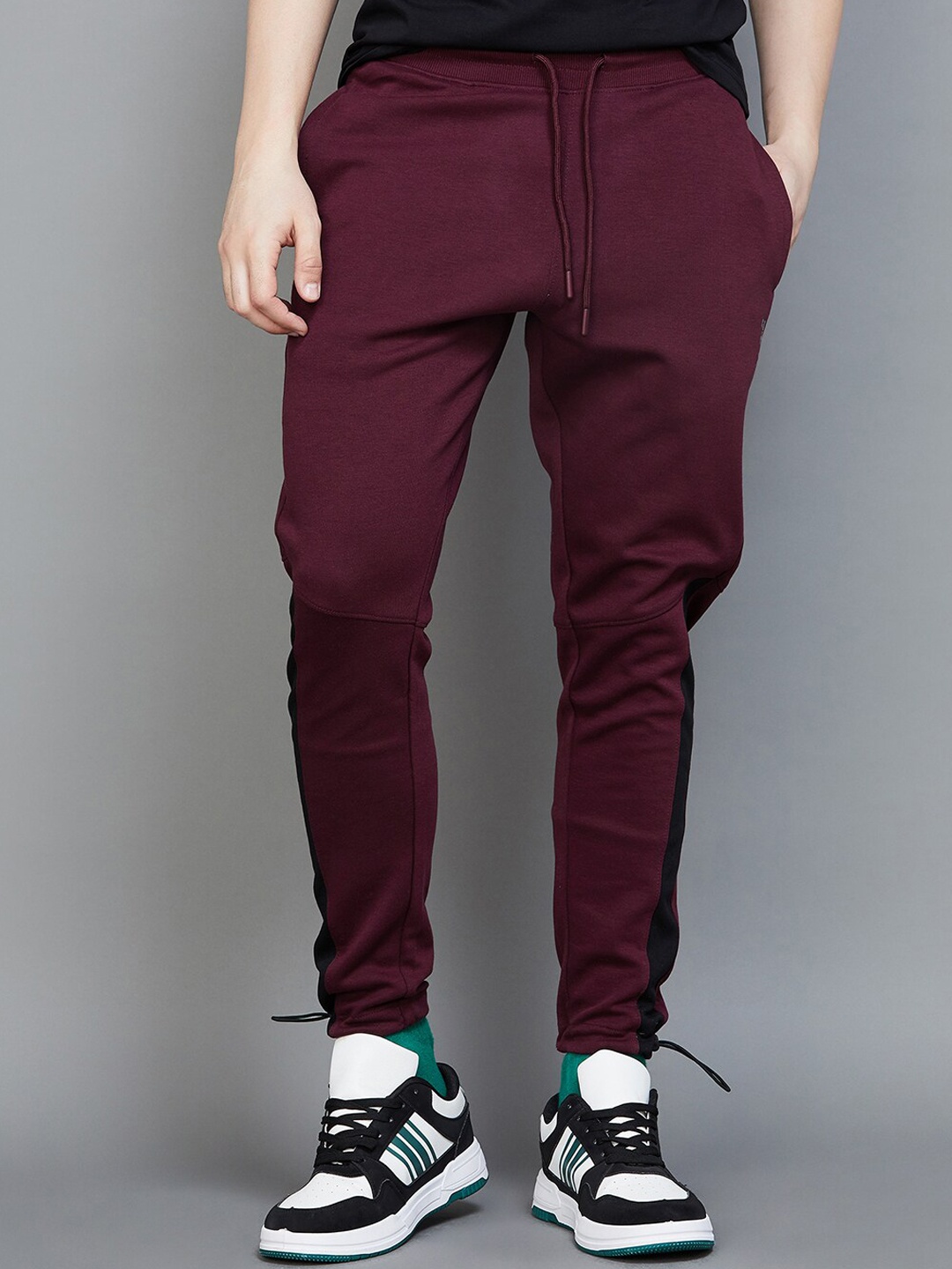 

Fame Forever by Lifestyle Men Cotton Mid Rise Stretchable Regular Fit Track Pant, Red