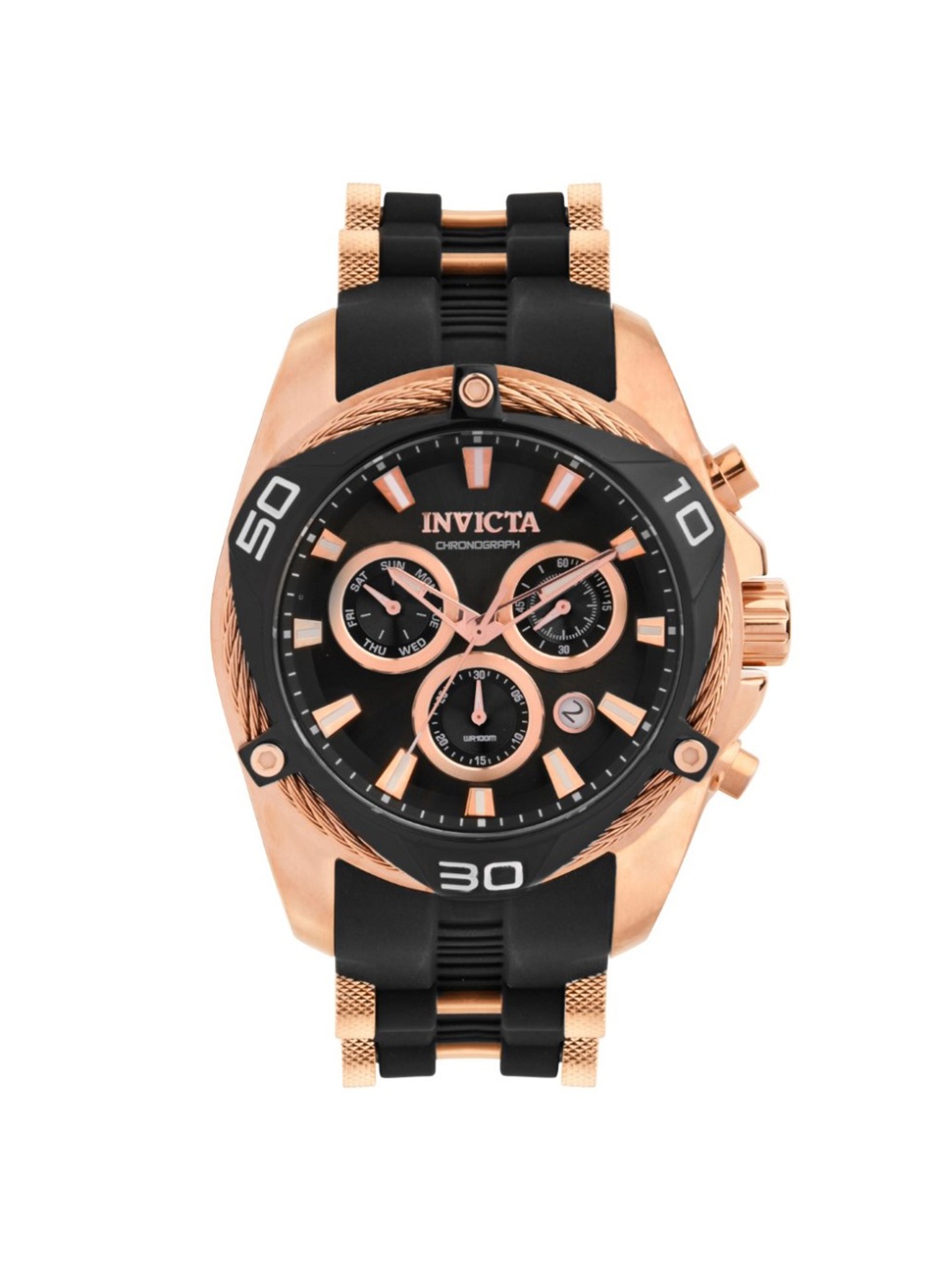 

Invicta Bolt Men Stainless Steel Bracelet Style Strap Chronograph Analogue Watch 31316, Black