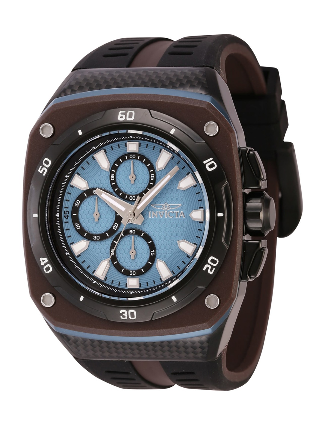 

Invicta Men Textured Dial & Straps Reset Time Analogue Watch 46106, Blue
