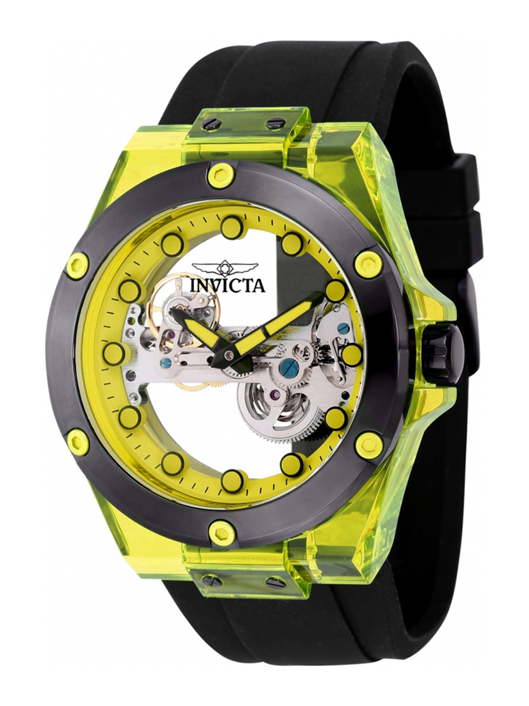 

Invicta Men Skeleton Dial & Straps Analogue Watch 44398, Yellow