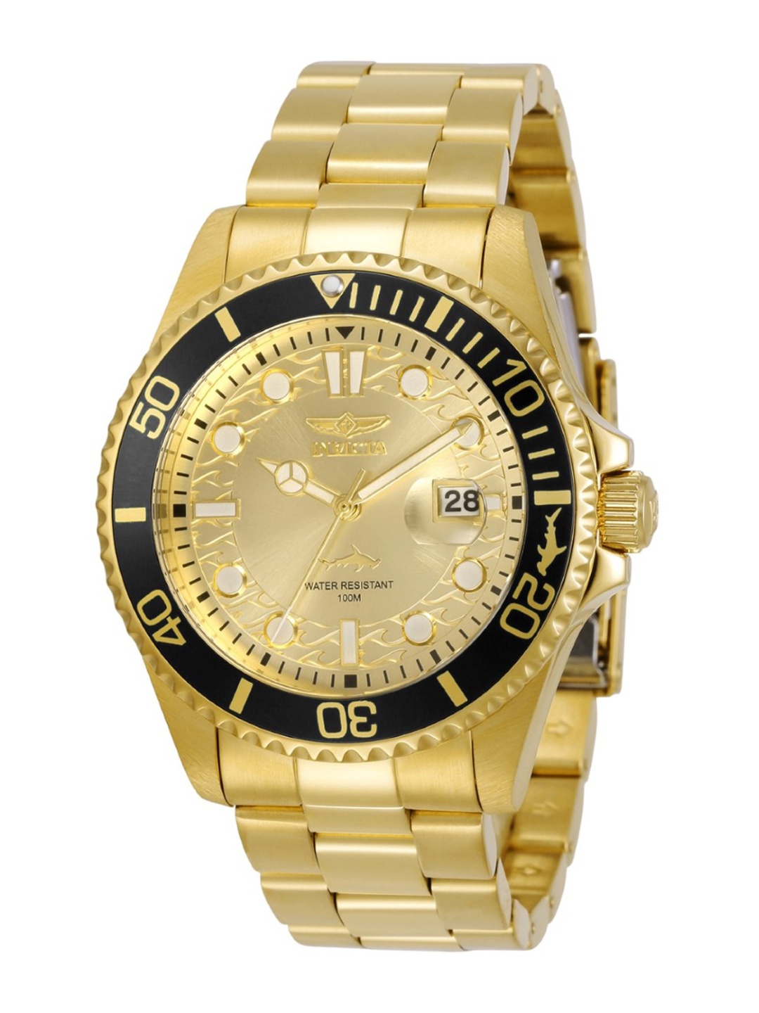 

Invicta Men Pro Diver Quartz Gold Dial Analog Watch 30025