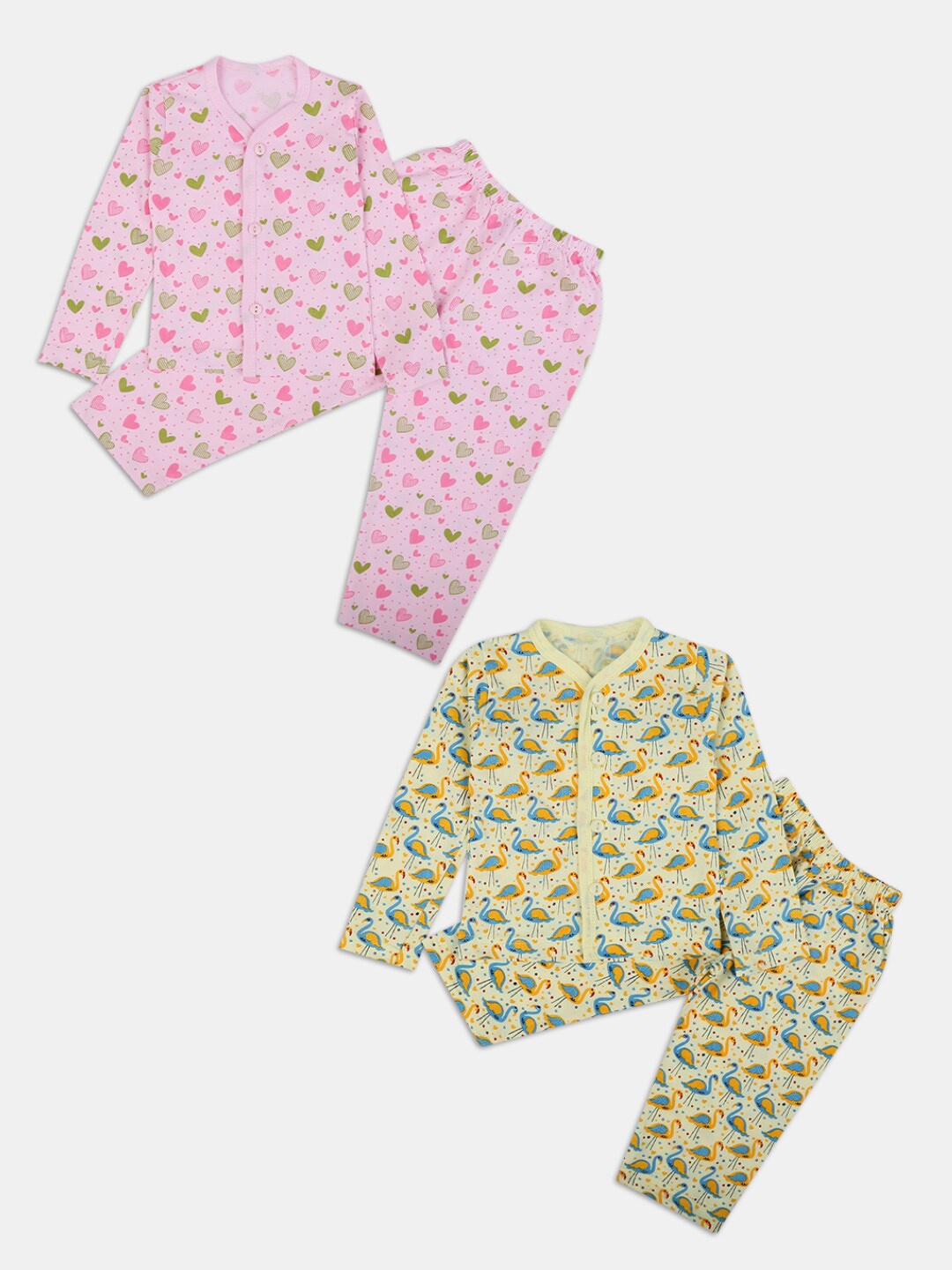 

V-Mart Boys Pack Of 2 Printed Top With Trousers, Pink