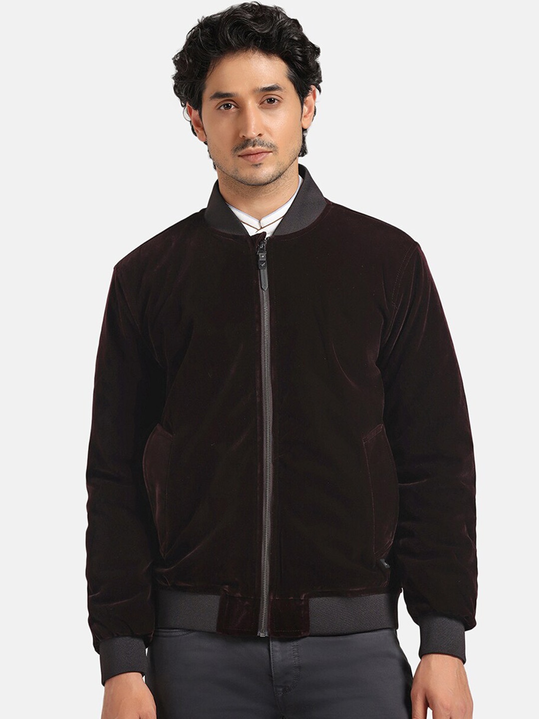 

Blackberrys Mock Collar Bomber Jacket, Purple