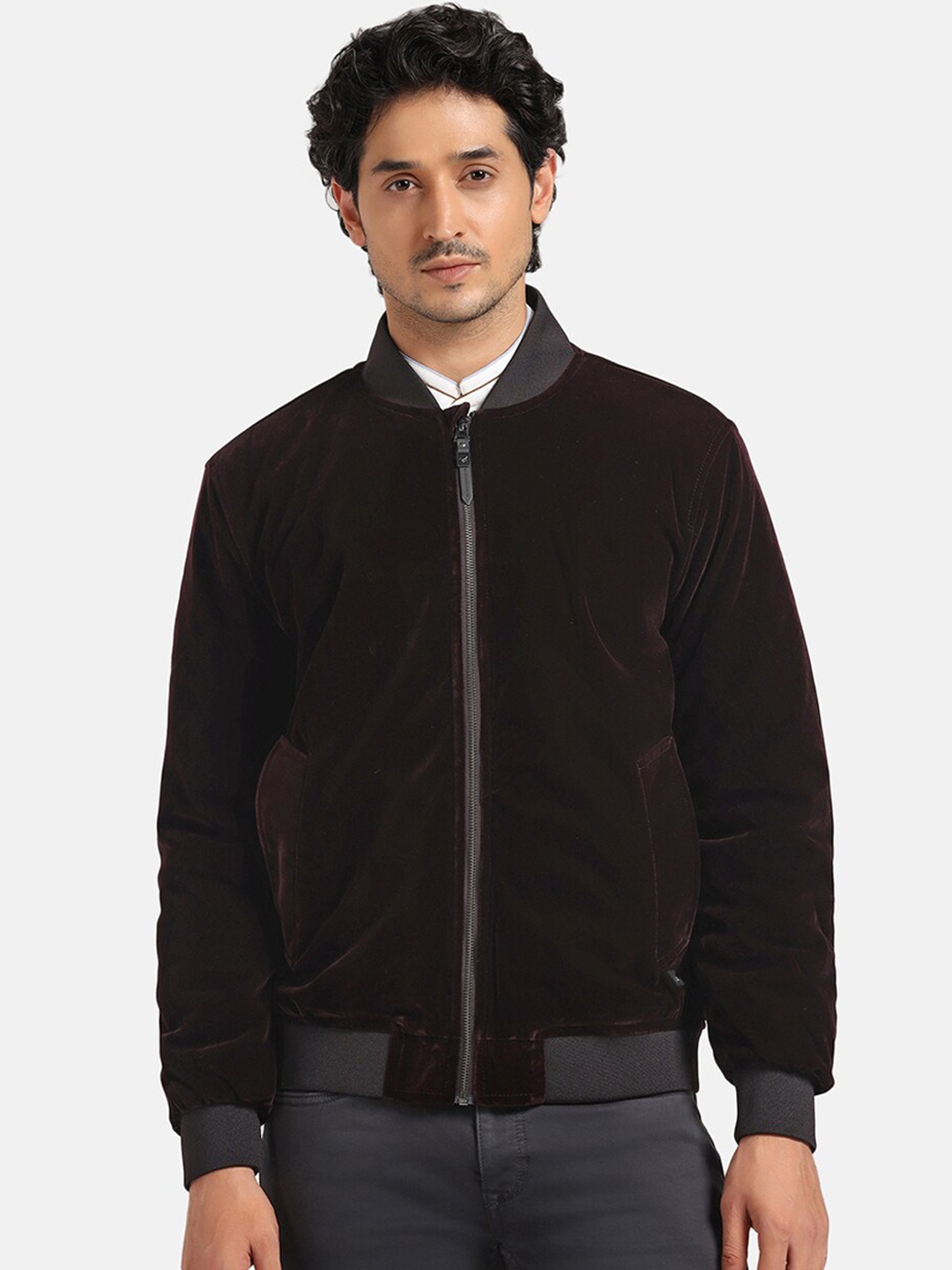 

Blackberrys Mock Collar Bomber Jacket, Purple