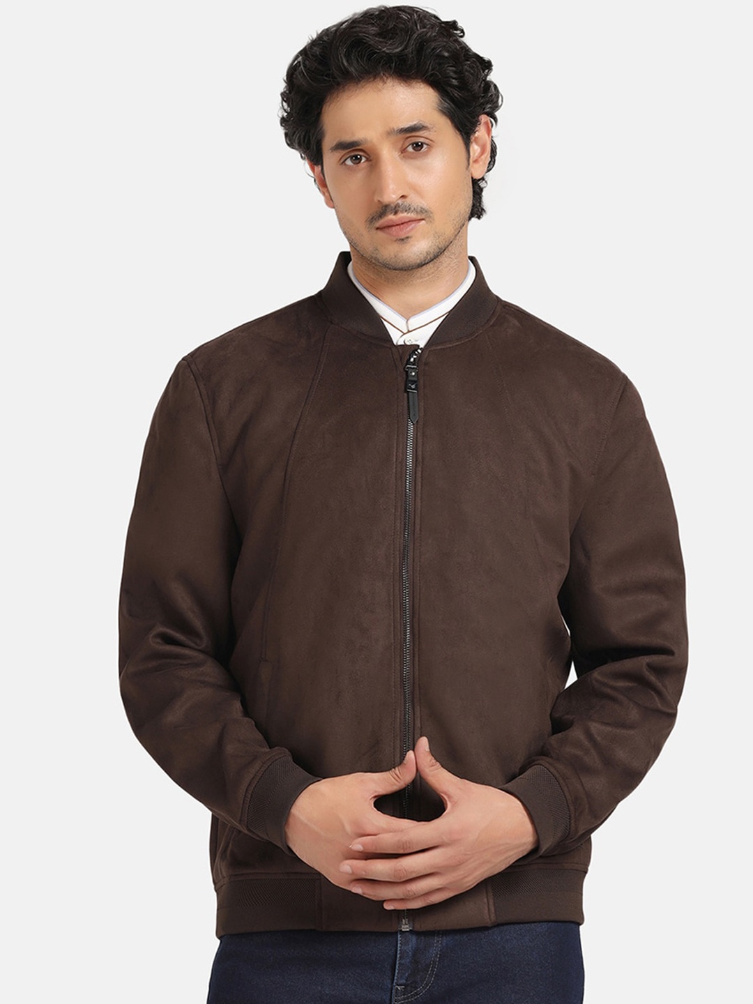 

Blackberrys Mock Collar Bomber Jacket, Brown