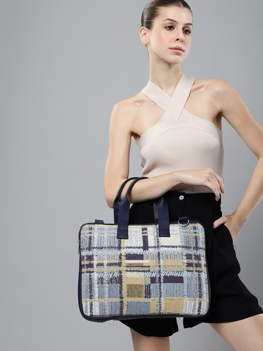 

Mast & Harbour Abstract Printed Structured Satchel Bag, Multi