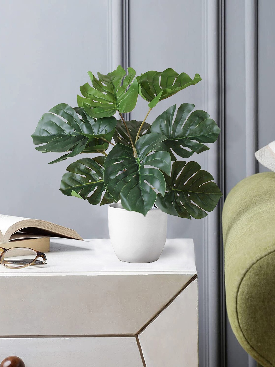 

Elemntl Green Artificial Monstera Plant With Pot