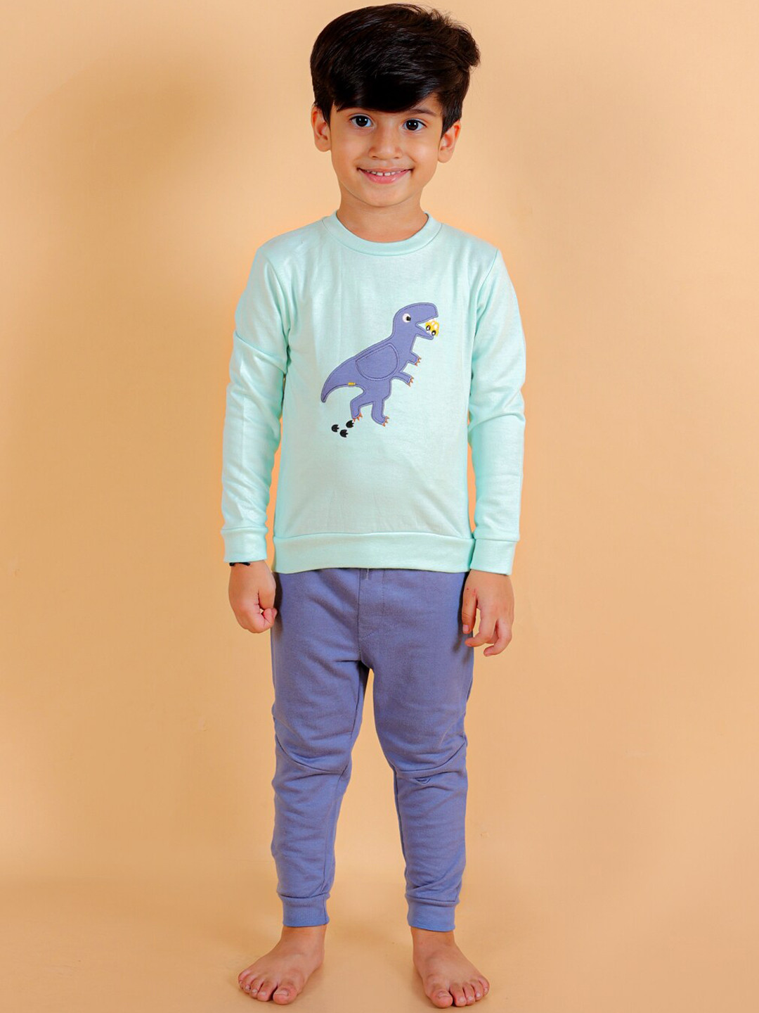 

BAESD Boys Graphic Printed Pure Cotton Night Suit, Blue