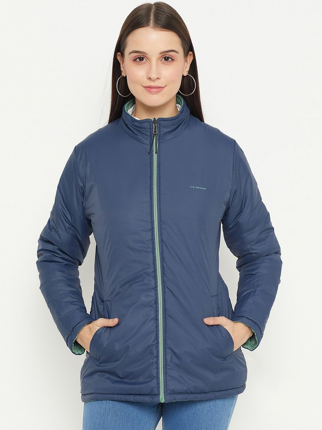 

Okane Reversible Longline Padded Jacket, Green