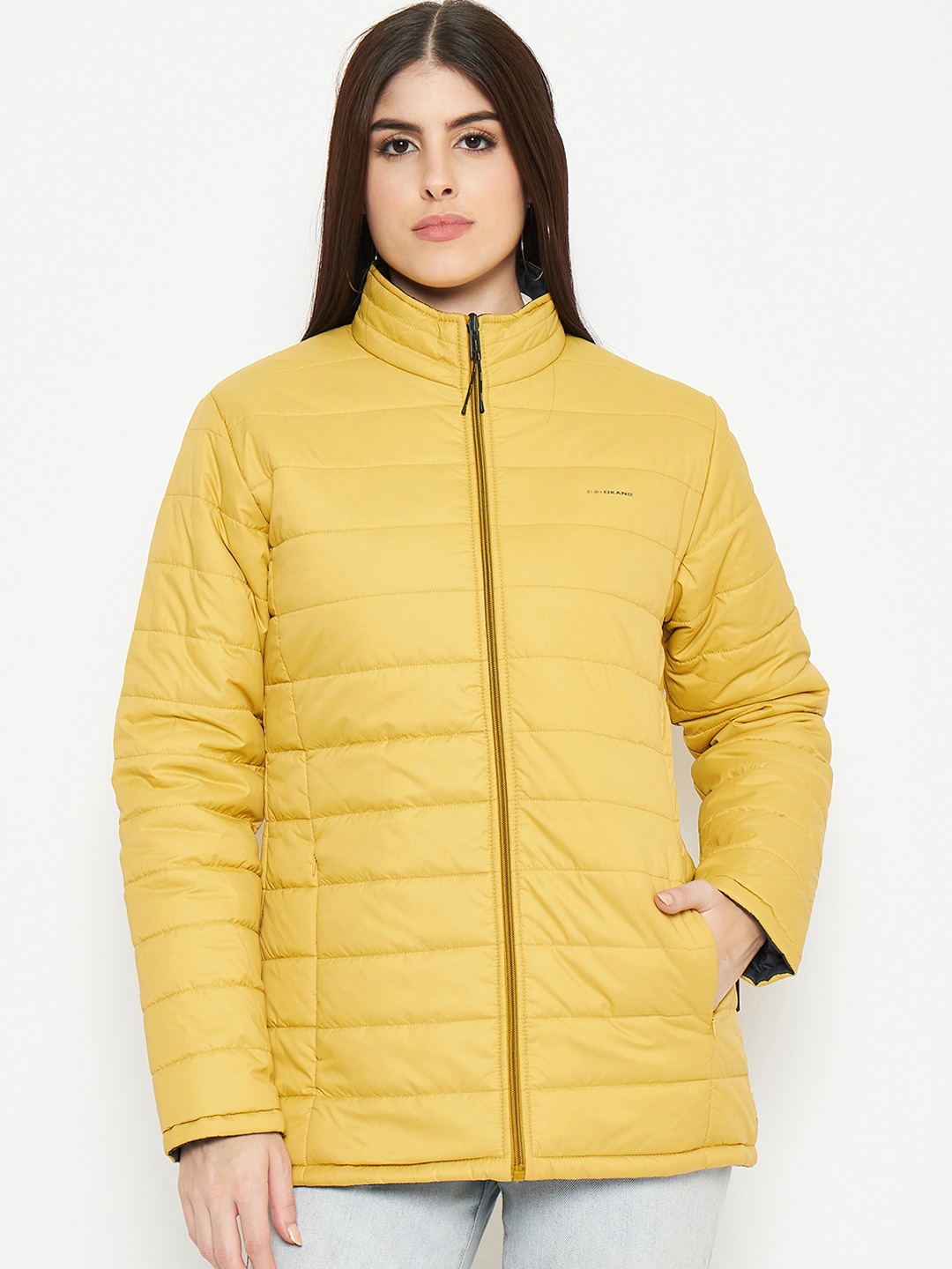

Okane Reversible Longline Padded Jacket, Yellow