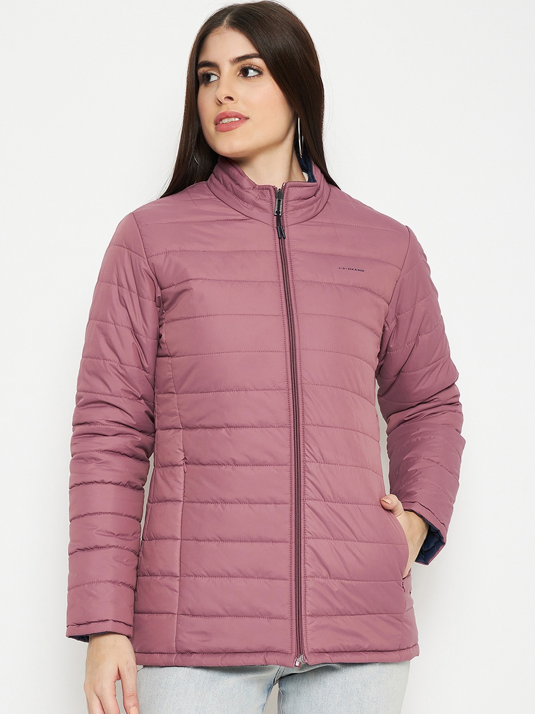 

Okane Reversible Longline Padded Jacket, Pink