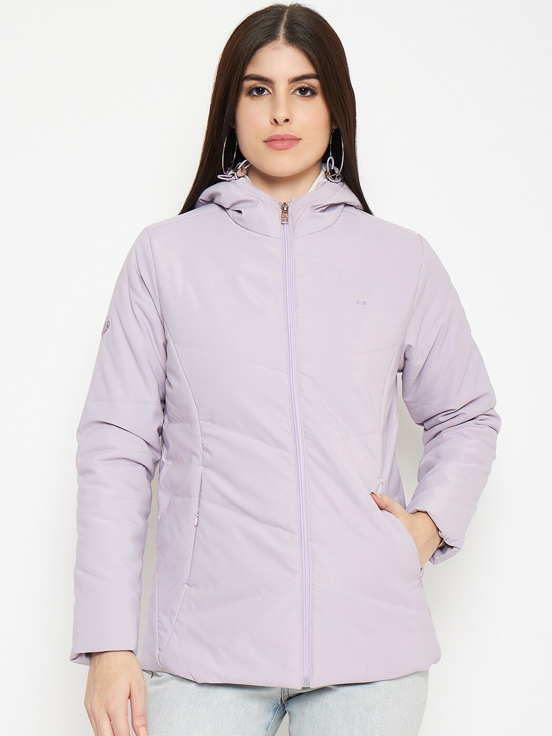 

Okane Lightweight Longline Hooded Padded Jacket, Mauve