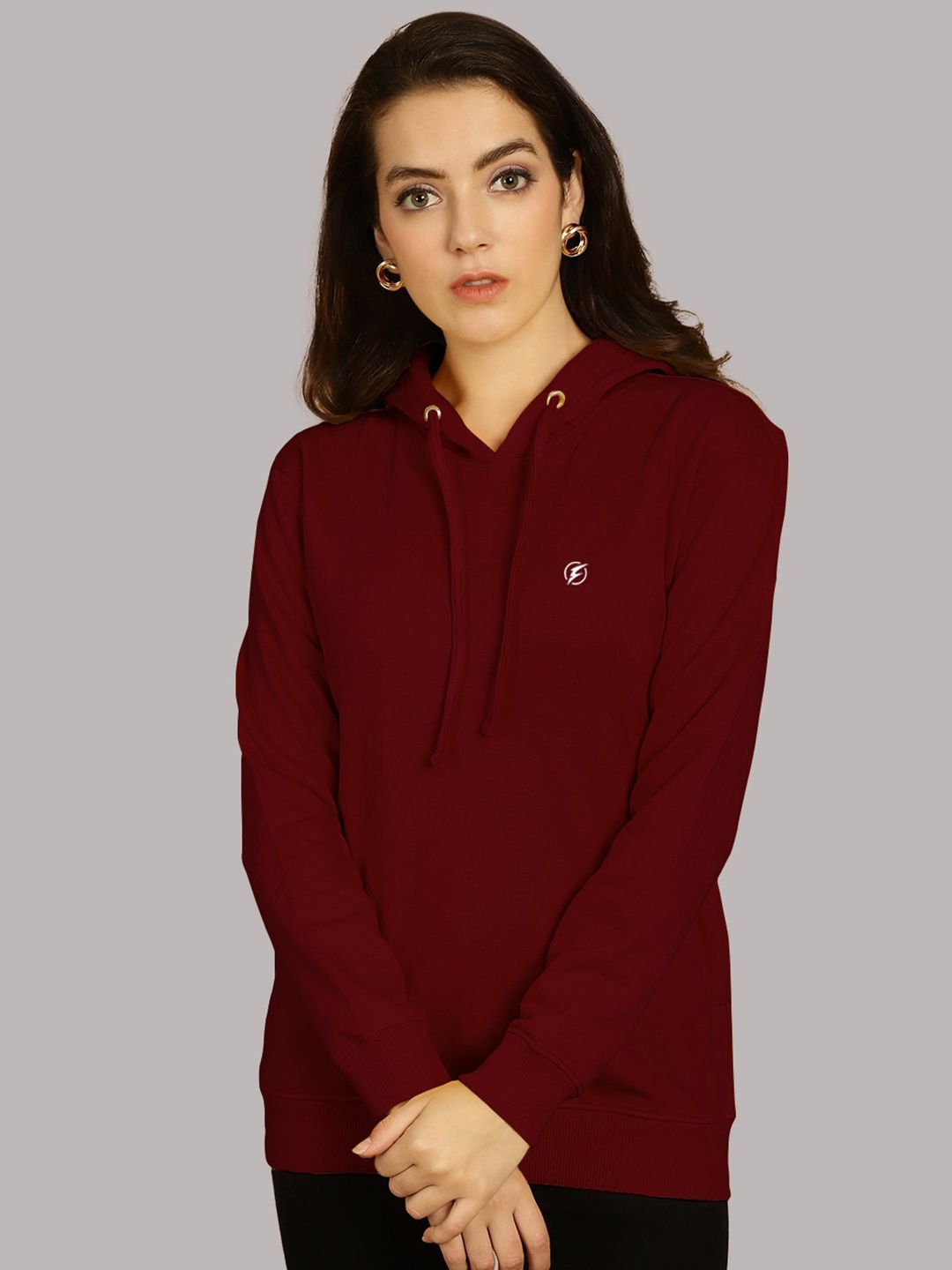 

Friskers Hooded Cotton Fleece Pullover, Maroon