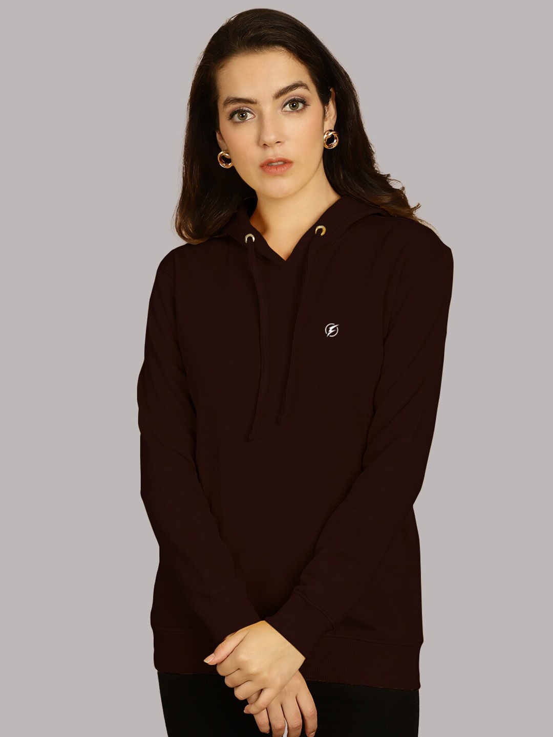 

Friskers Hooded Cotton Fleece Pullover, Brown