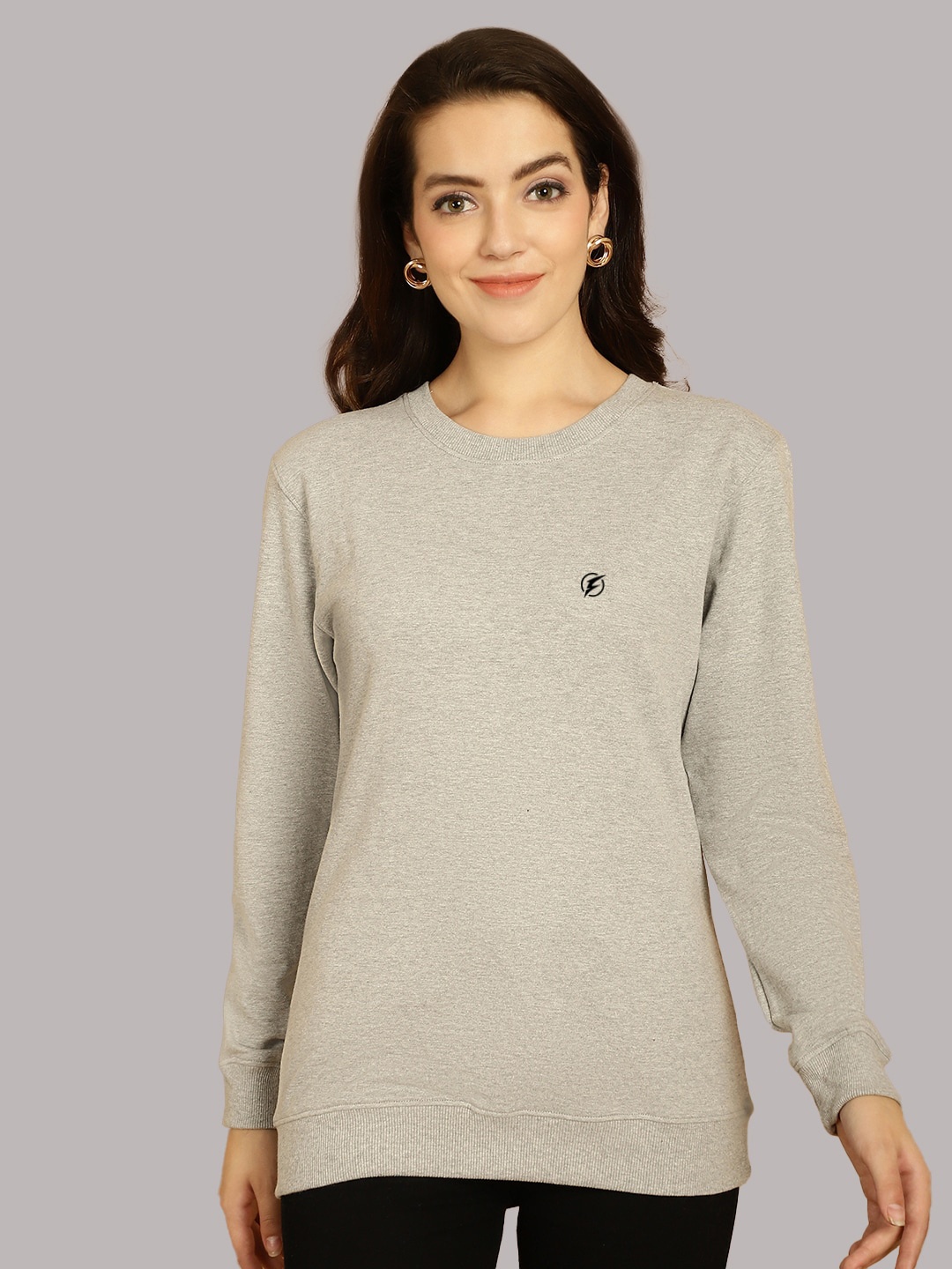 

Friskers Round Neck Fleece Sweatshirt, Grey