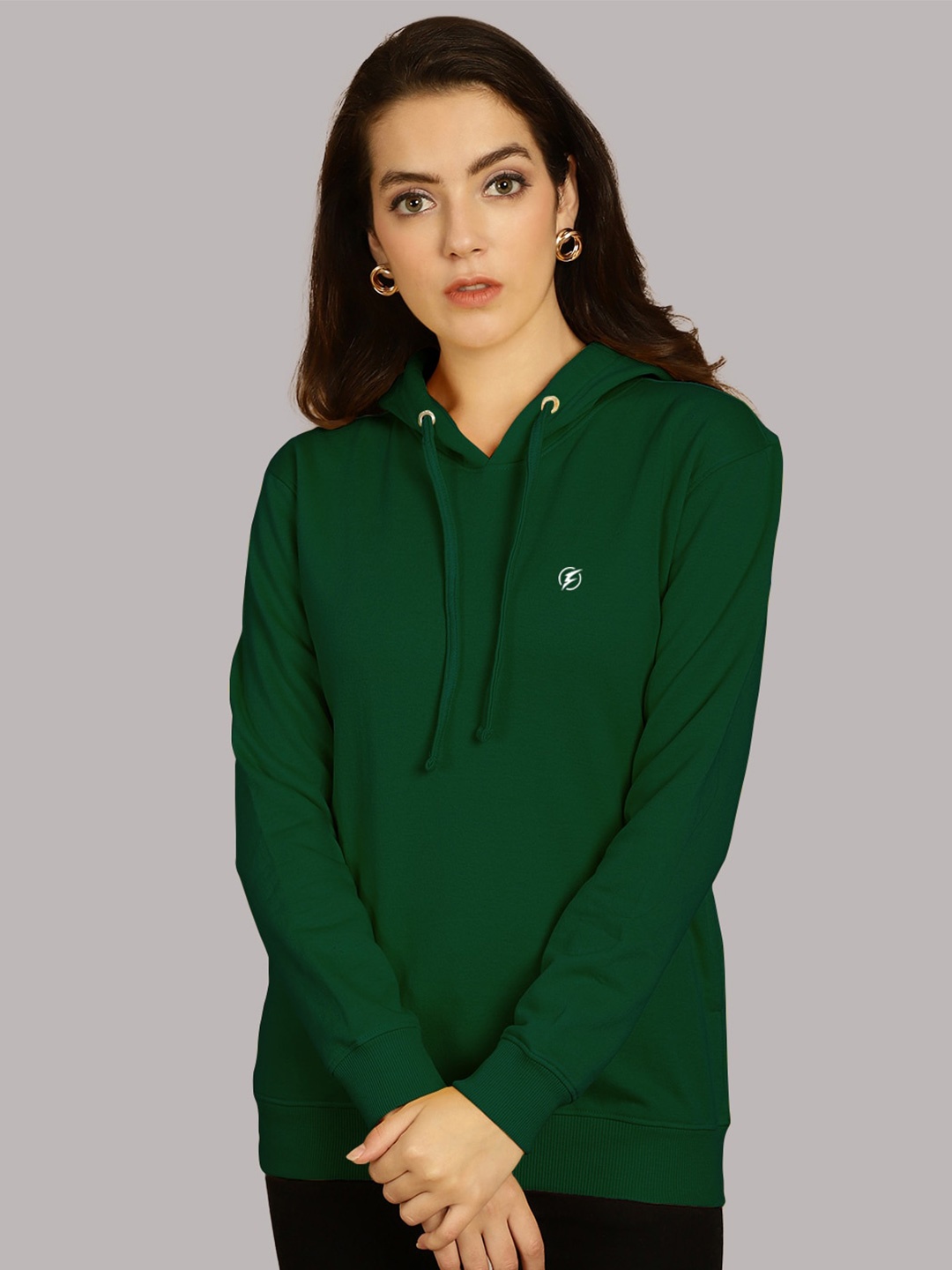 

Friskers Hooded Cotton Fleece Sweatshirt, Green