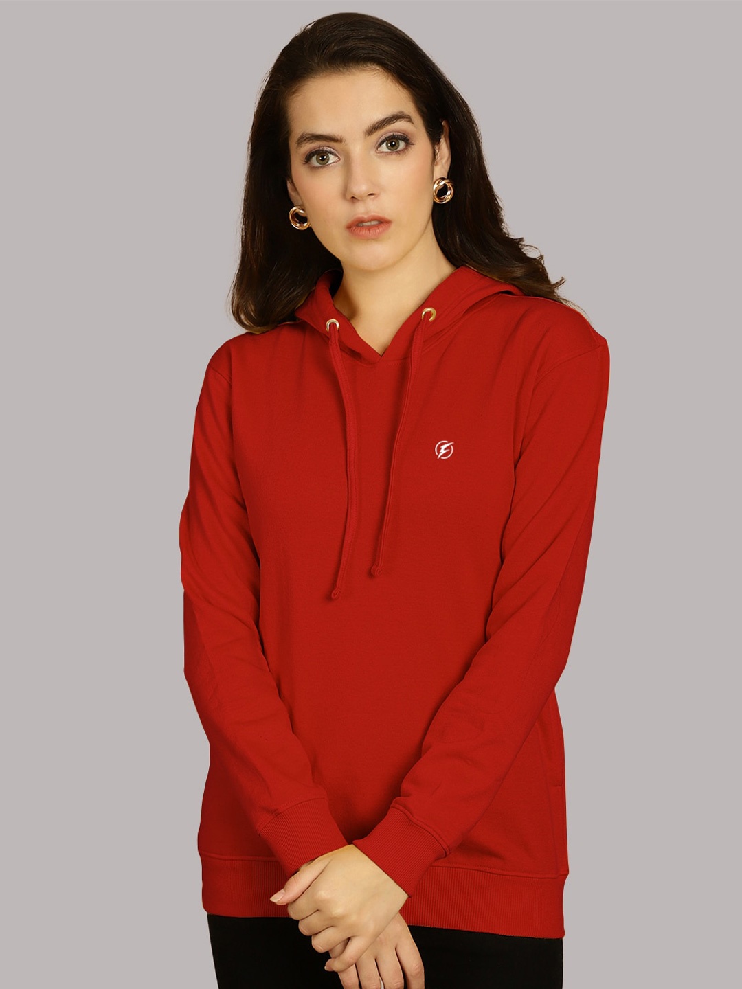 

Friskers Hooded Fleece Sweatshirt, Red