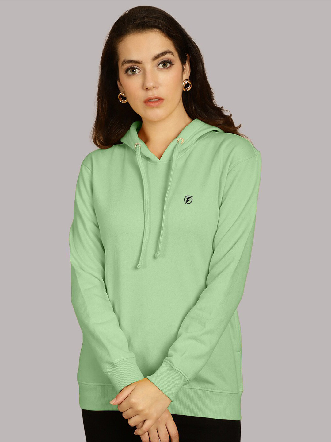 

Friskers Hooded Cotton Fleece Sweatshirt, Sea green