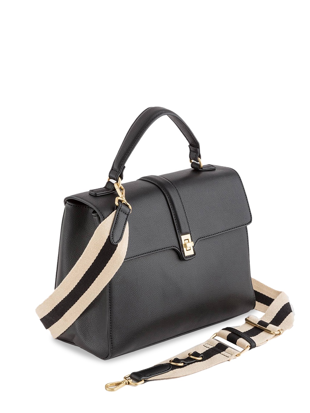 

CARPISA Leather Sling Bag, Black