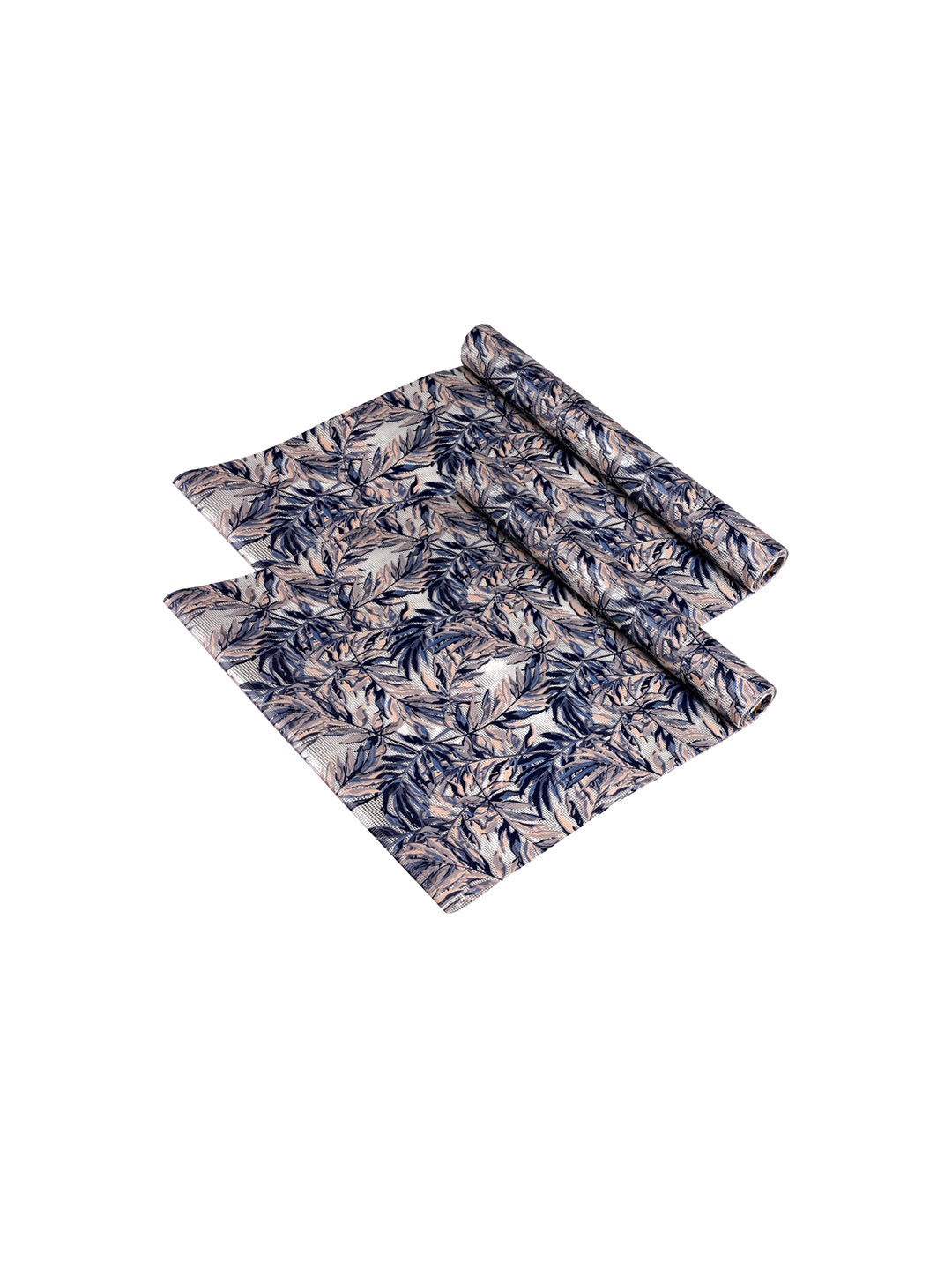 

Kuber Industries Blue 2 Pieces Printed PVC Kitchen Shelf Liner Organisers