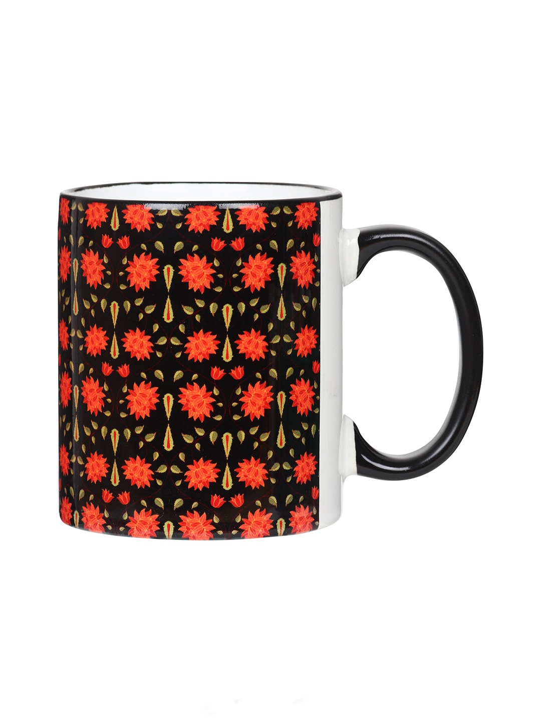 

KOLOROBIA Black & White Printed Ceramic Glossy Mugs 325 ml