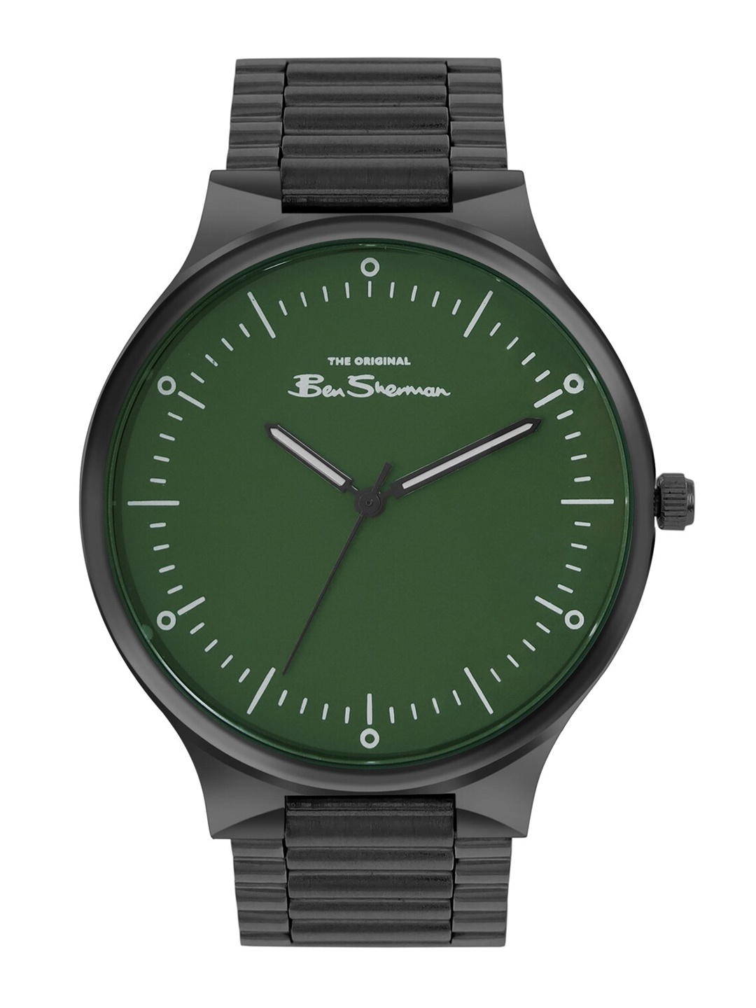 

BEN SHERMAN Men Printed Dial & Stainless Steel Straps Analogue Watch BS097NBM, Green