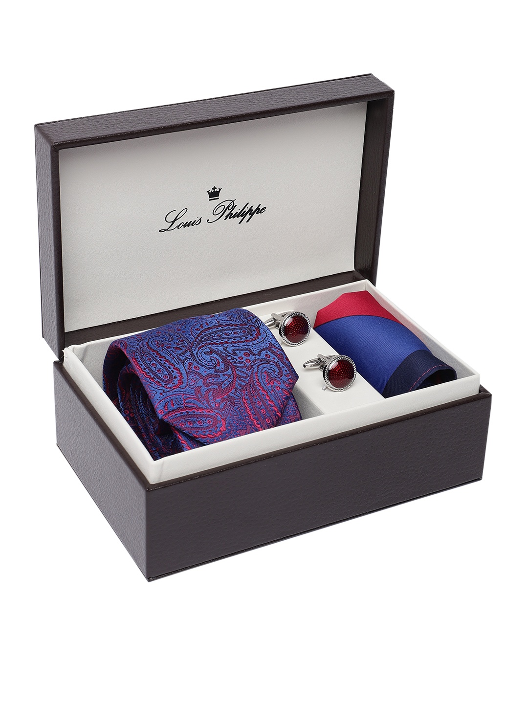 

Louis Philippe Men Printed Accessory Gift Set, Blue