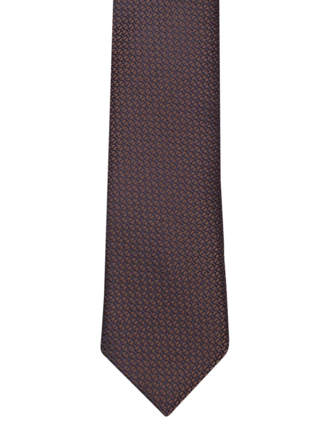 

Louis Philippe Men Checked Broad Tie, Brown