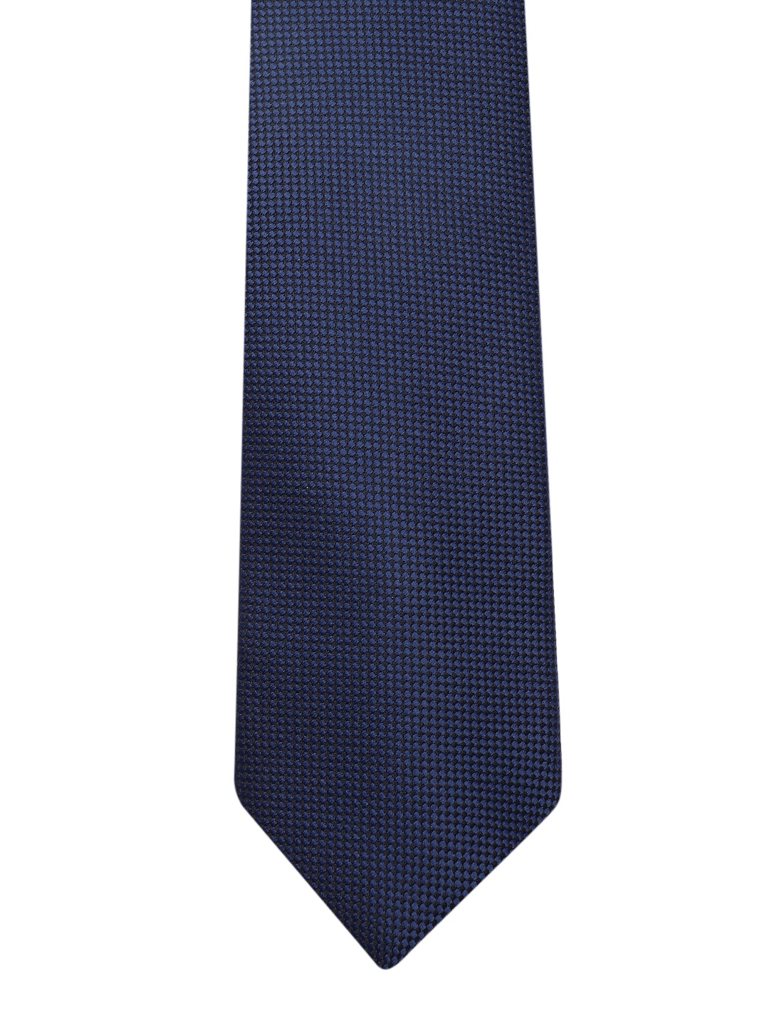 

Louis Philippe Men Woven Design Skinny Tie, Navy blue