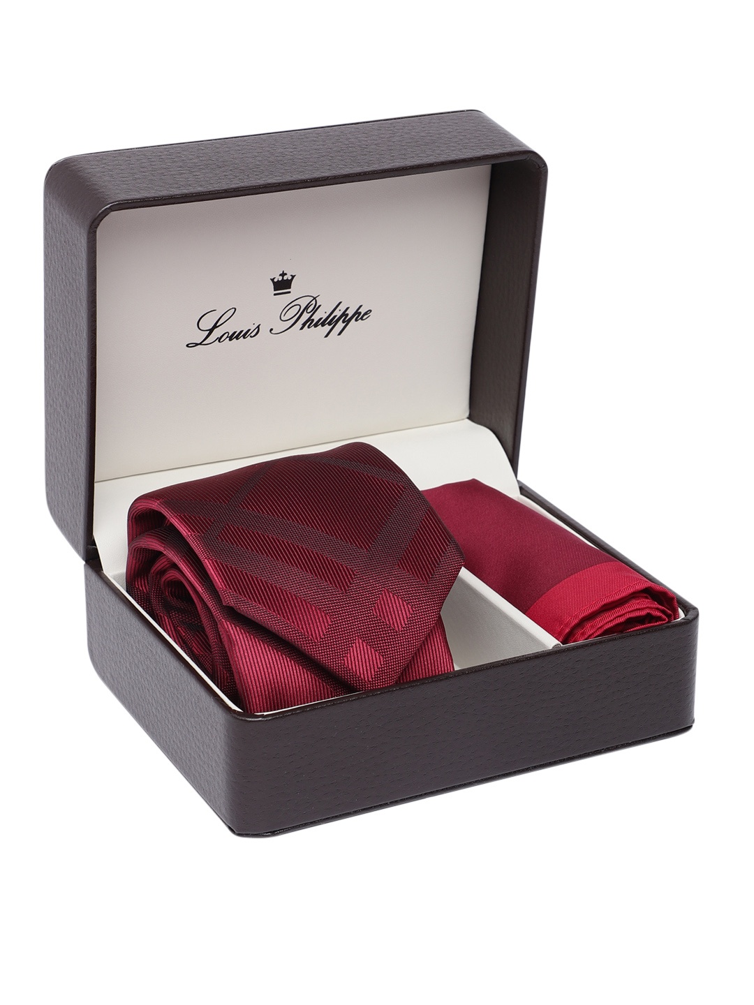

Louis Philippe Men Printed Accessory Gift Set, Red