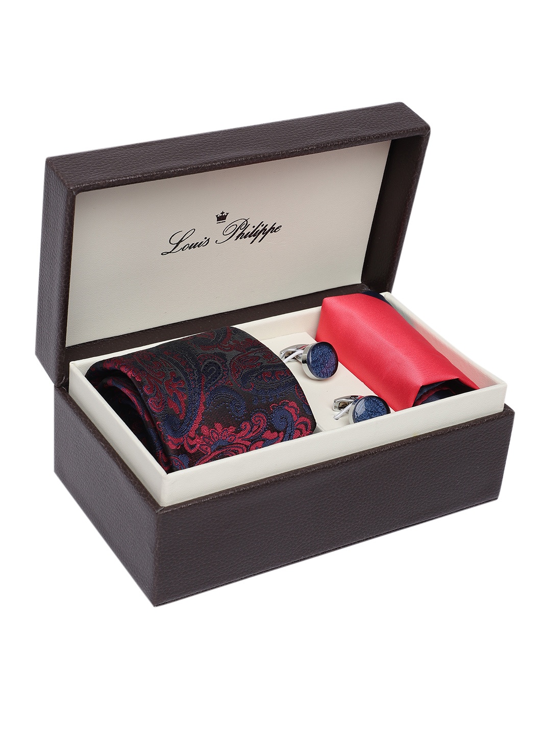 

Louis Philippe Men Accessory Gift Set, Blue